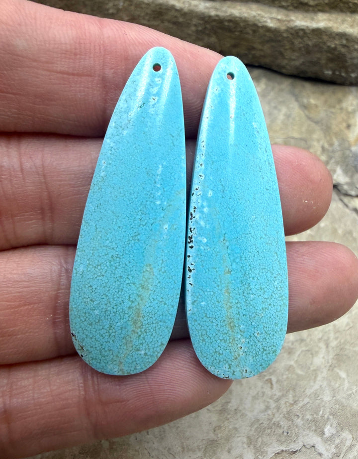 RARE Number 8 Turquoise (Nevada) BIG Matching Earring Slab