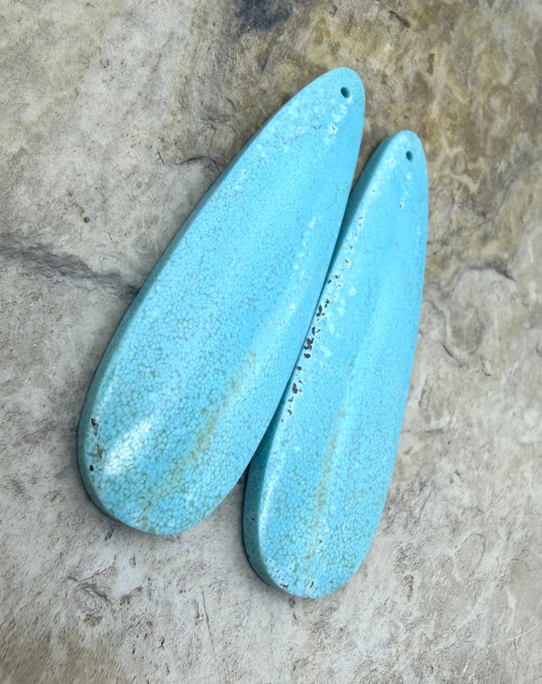 RARE Number 8 Turquoise (Nevada) BIG Matching Earring Slab