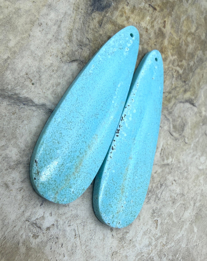 RARE Number 8 Turquoise (Nevada) BIG Matching Earring Slab