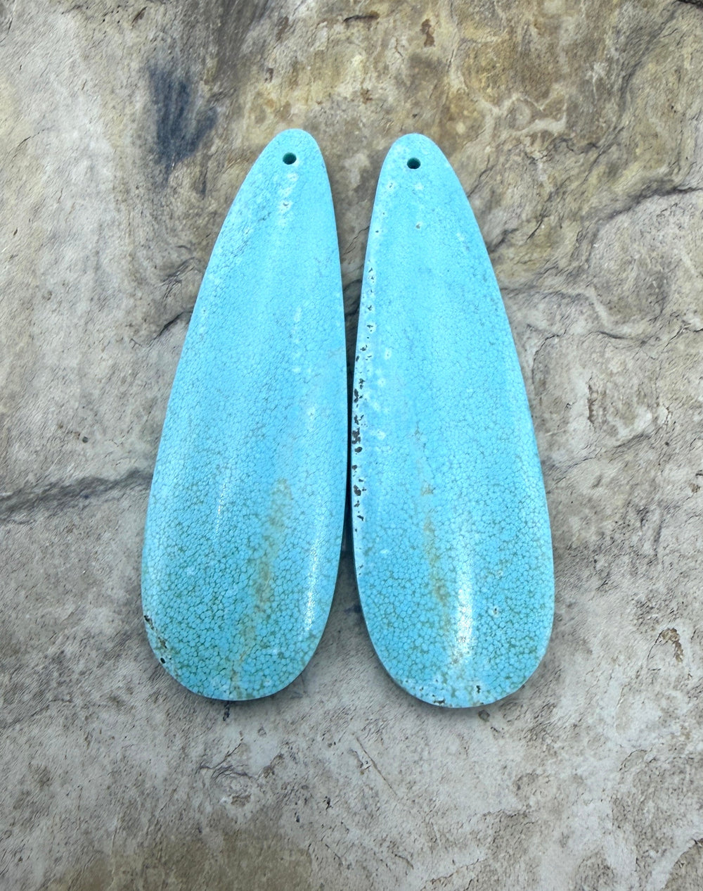 RARE Number 8 Turquoise (Nevada) BIG Matching Earring Slab