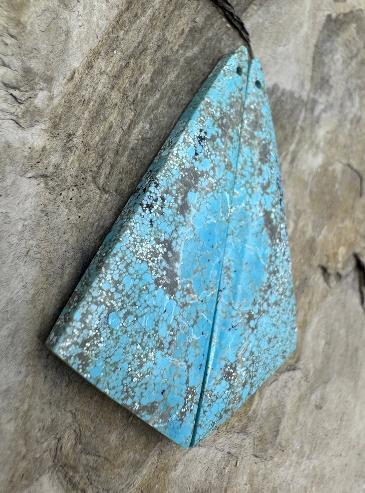 RARE Number 8 Turquoise (Nevada) BIG Matching Earring Slab