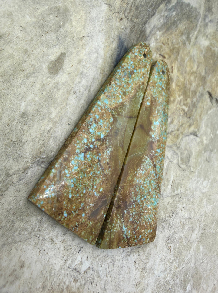 RARE Number 8 Turquoise (Nevada) BIG Matching Earring Slab