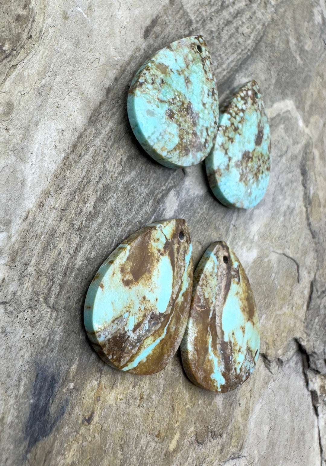 RARE Number 8 Turquoise (Nevada) BIG Matching Earring Slab