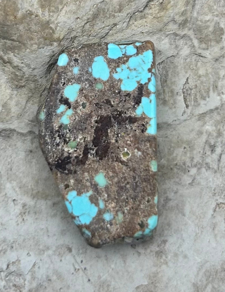 RARE Number 8 Turquoise (Nevada) Focal Bead Slab Pendant