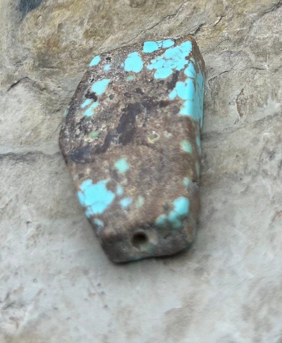 RARE Number 8 Turquoise (Nevada) Focal Bead Slab Pendant