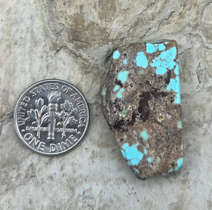 RARE Number 8 Turquoise (Nevada) Focal Bead Slab Pendant