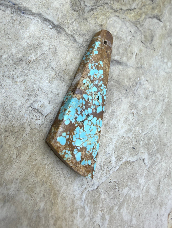 RARE Number 8 Turquoise (Nevada) Focal Pendant Bead 15x40mm