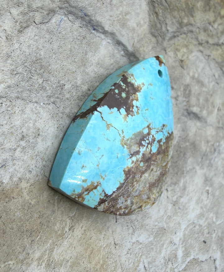 RARE Number 8 Turquoise (Nevada) Focal Pendant Bead 21x31mm