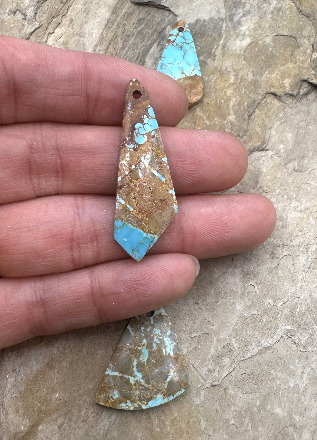 RARE Number 8 Turquoise (Nevada) Focal Pendant Bead (Select