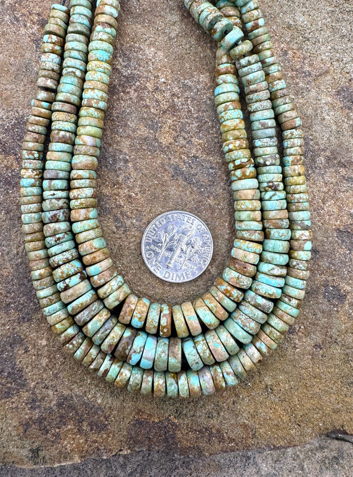 RARE Number 8 Turquoise (Nevada) Graduated 6-8mm Button