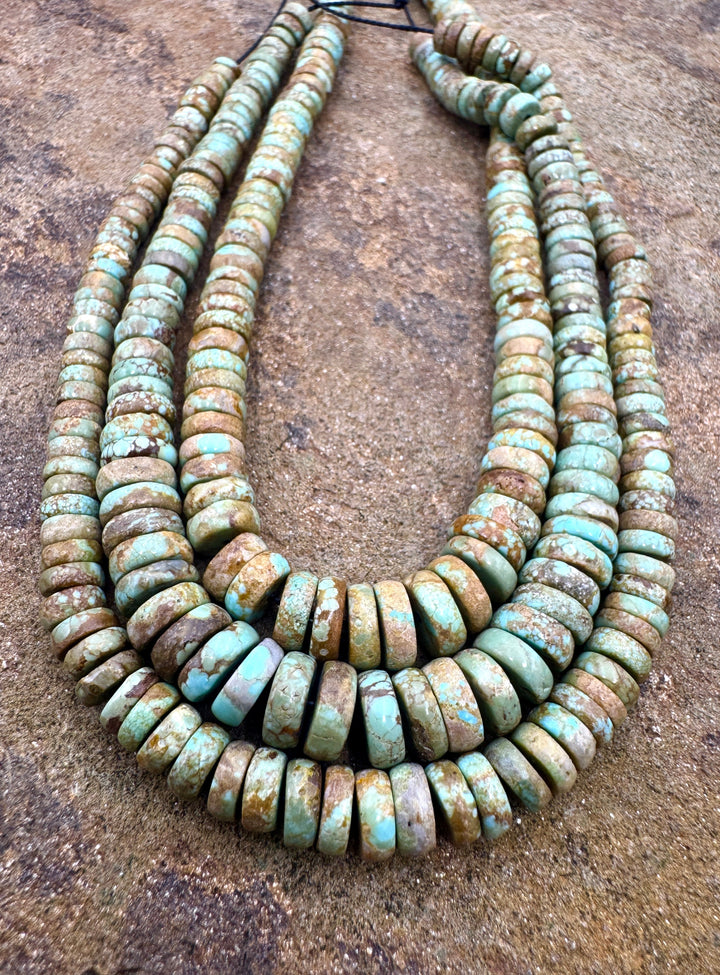 RARE Number 8 Turquoise (Nevada) Graduated 6-8mm Button