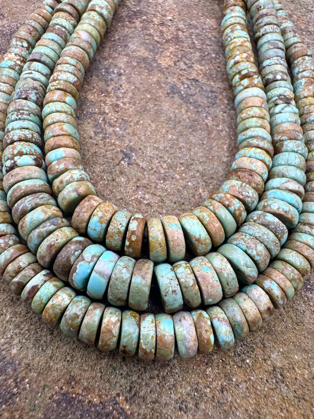 RARE Number 8 Turquoise (Nevada) Graduated 6-8mm Button