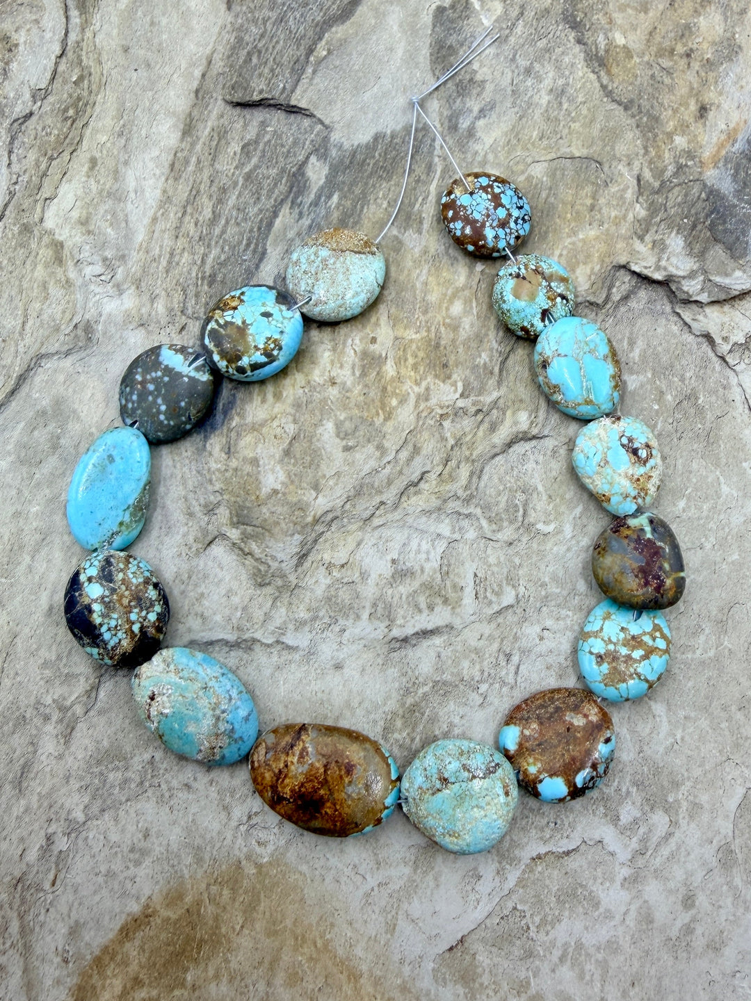 RARE Number 8 Turquoise (Nevada) Graduated Flat Oval Nugget