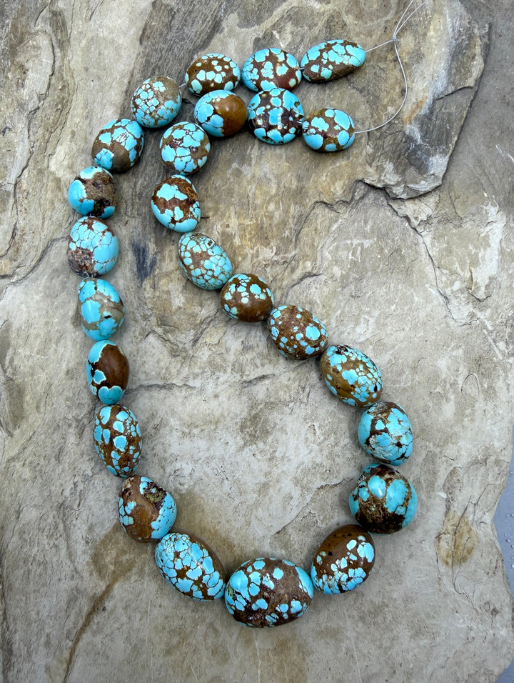 RARE Number 8 Turquoise (Nevada) Graduated Round Nugget
