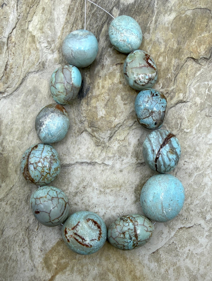 RARE Number 8 Turquoise (Nevada) Graduated Round Nugget