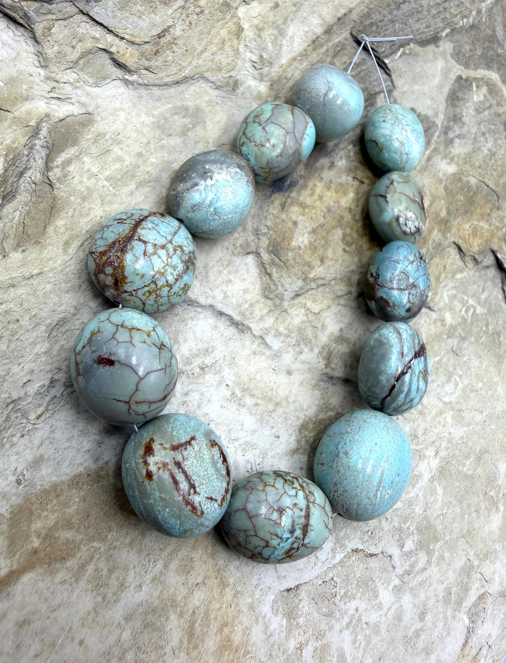 RARE Number 8 Turquoise (Nevada) Graduated Round Nugget