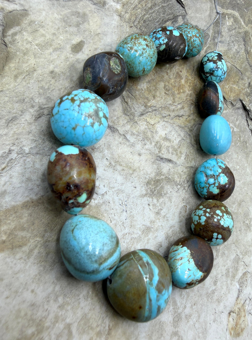 RARE Number 8 Turquoise (Nevada) Graduated Round Nugget