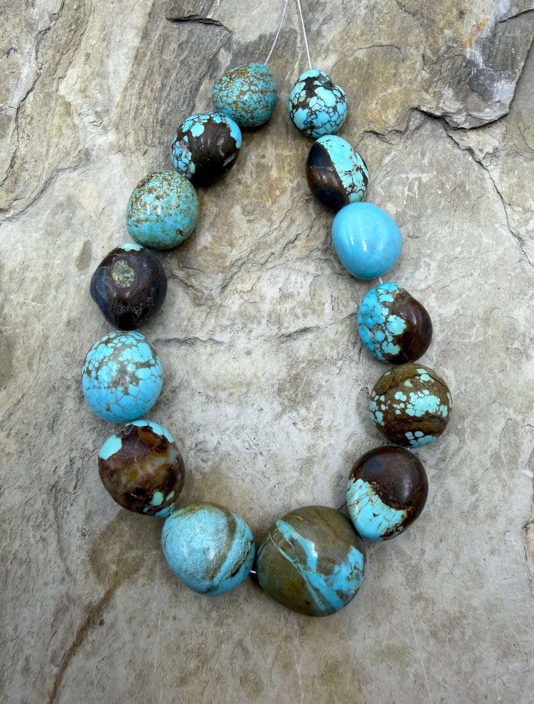 RARE Number 8 Turquoise (Nevada) Graduated Round Nugget