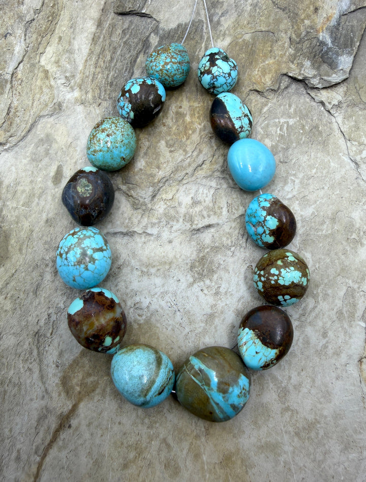 RARE Number 8 Turquoise (Nevada) Graduated Round Nugget
