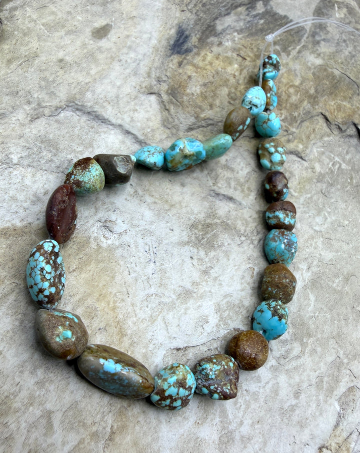 RARE Number 8 Turquoise (Nevada) Graduated Round Nugget