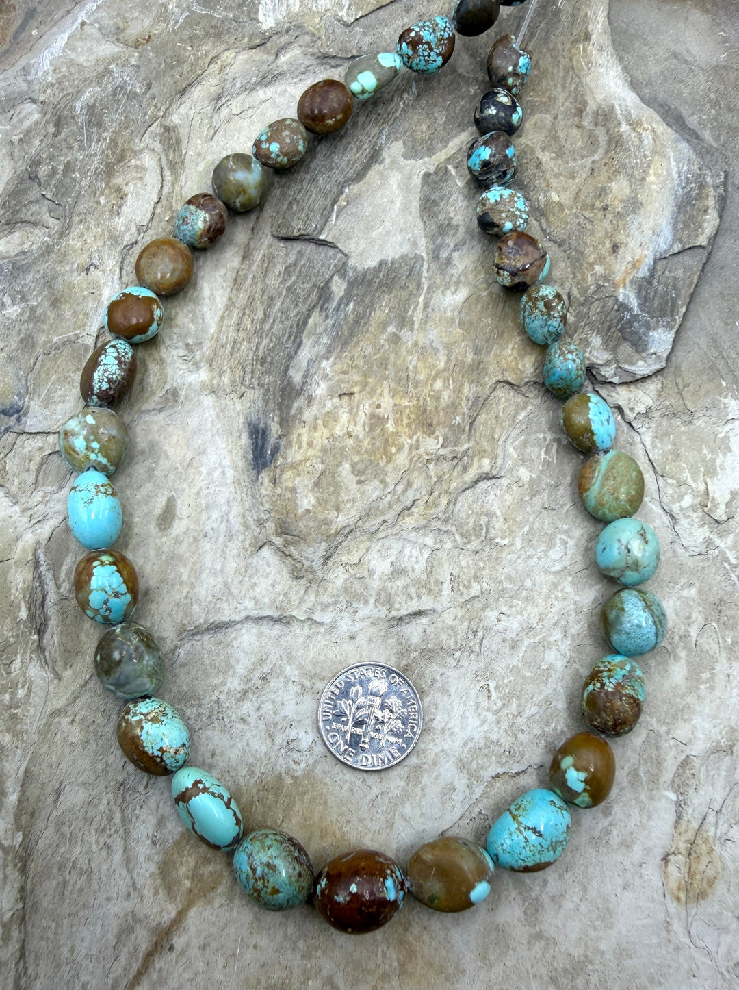 RARE Number 8 Turquoise (Nevada) Graduated Round Nugget