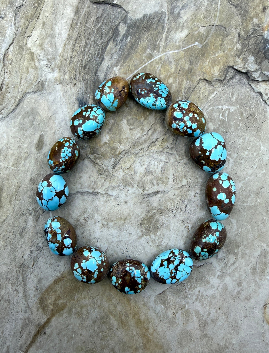 RARE Number 8 Turquoise (Nevada) Graduated Round Nugget