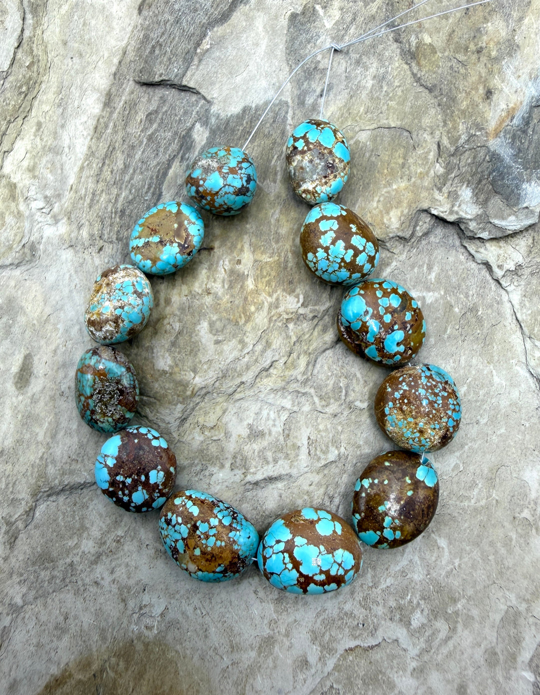 RARE Number 8 Turquoise (Nevada) Graduated Rounded Nugget