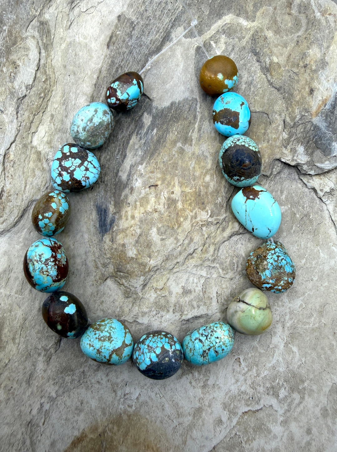 RARE Number 8 Turquoise (Nevada) Graduated Rounded Nugget