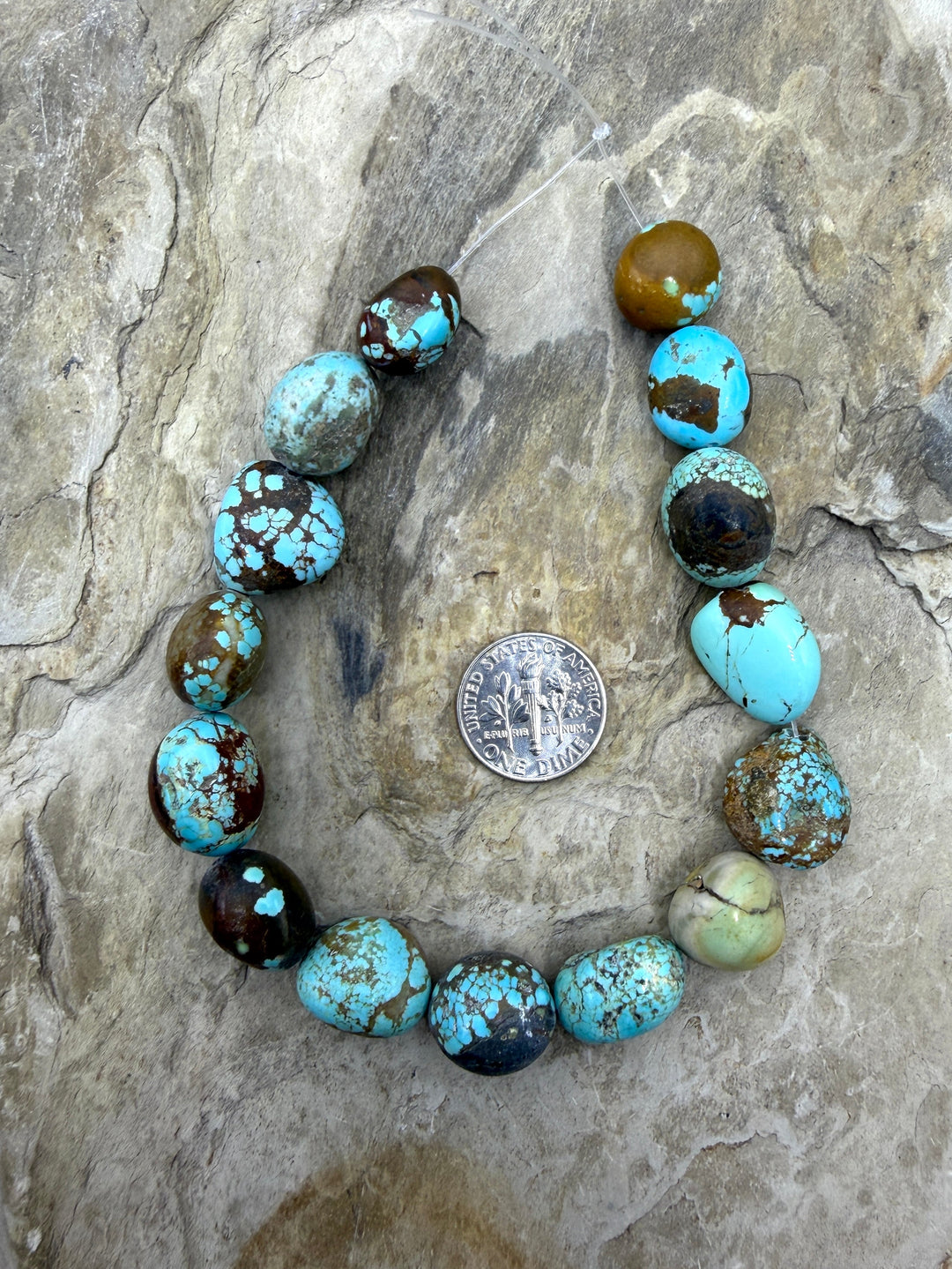 RARE Number 8 Turquoise (Nevada) Graduated Rounded Nugget