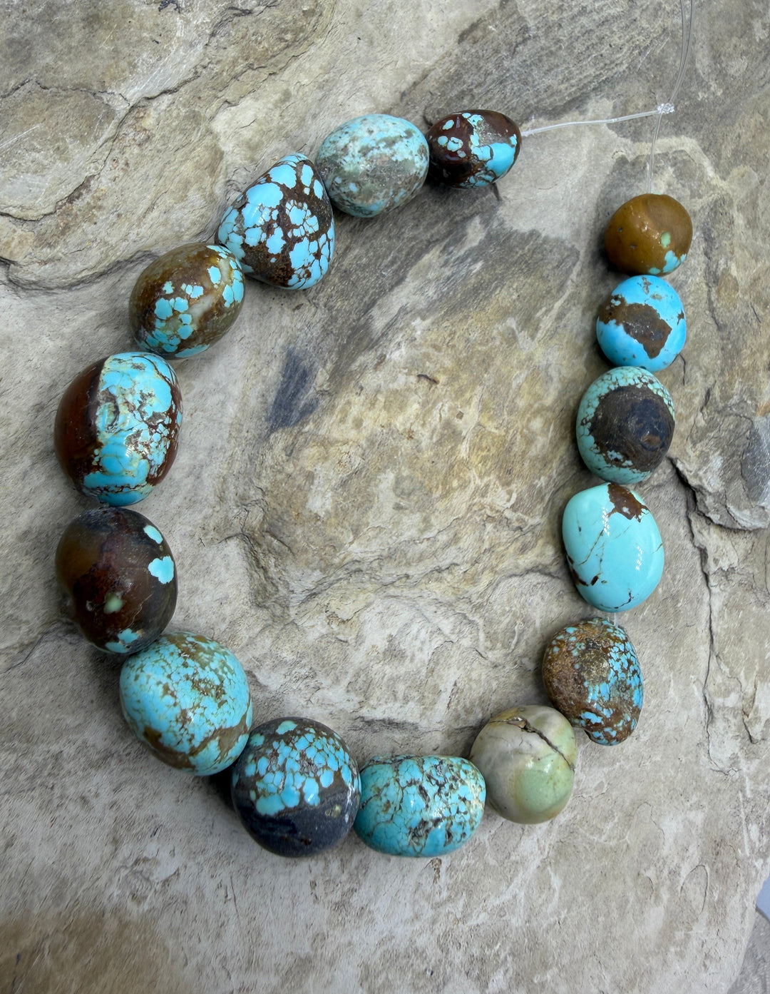 RARE Number 8 Turquoise (Nevada) Graduated Rounded Nugget