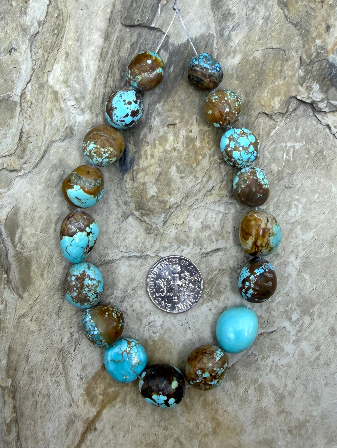 RARE Number 8 Turquoise (Nevada) Graduated Rounded Nugget