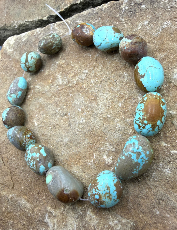 RARE Number 8 Turquoise (Nevada) Graduated Rounded Nugget