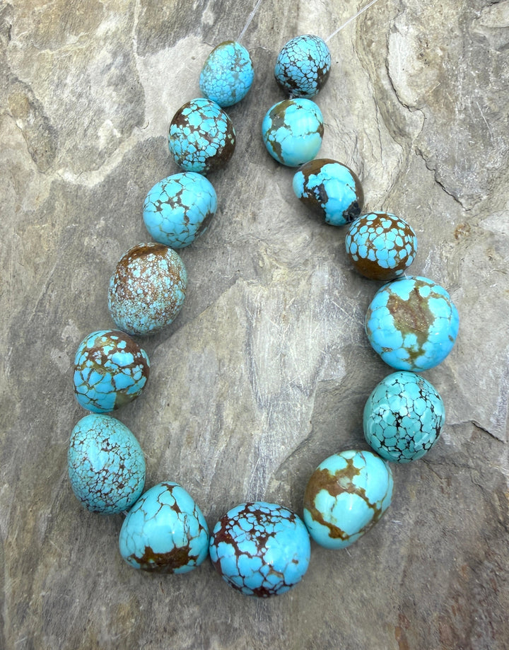RARE Number 8 Turquoise (Nevada) Graduated Rounded Nugget