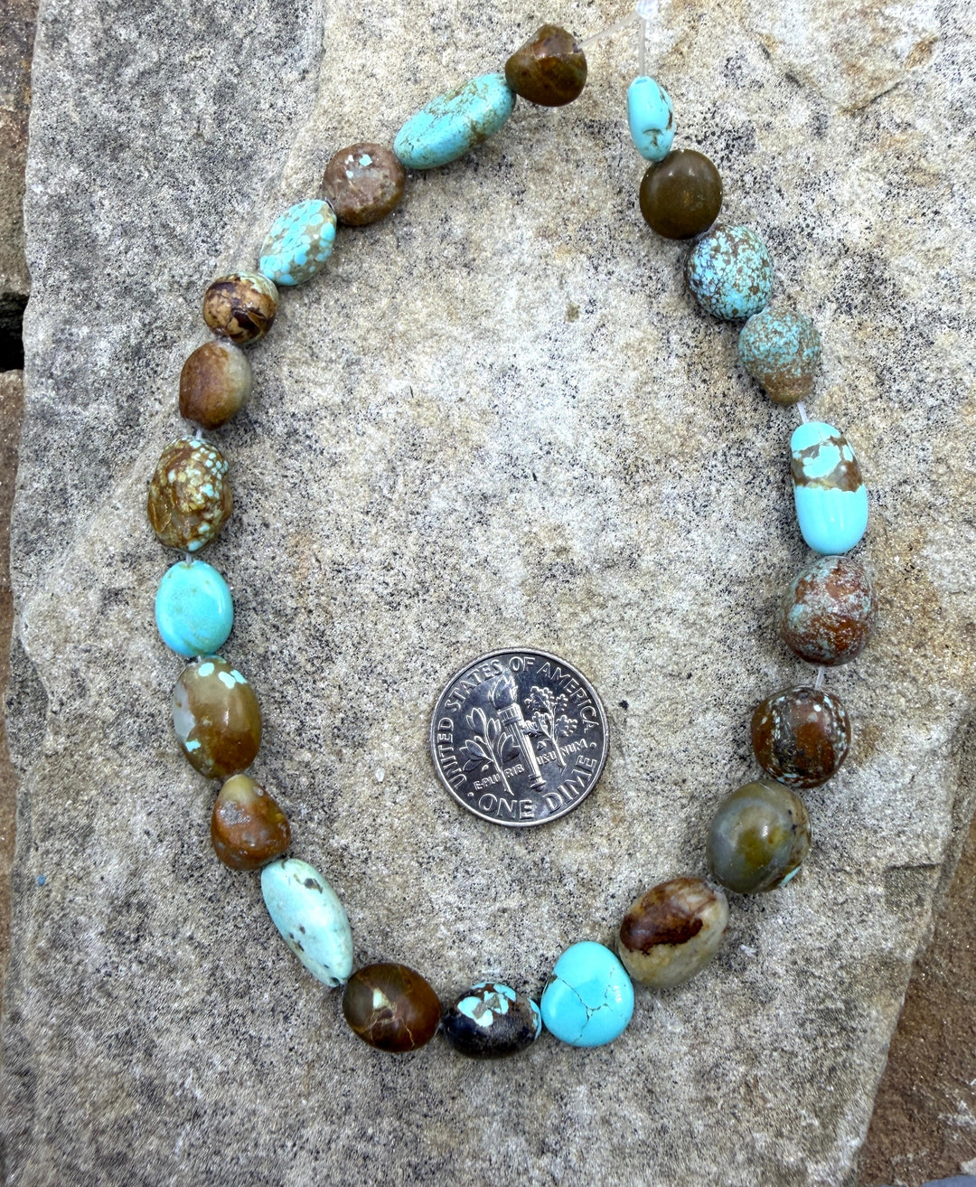 RARE Number 8 Turquoise (Nevada) Graduated Rounded Nugget
