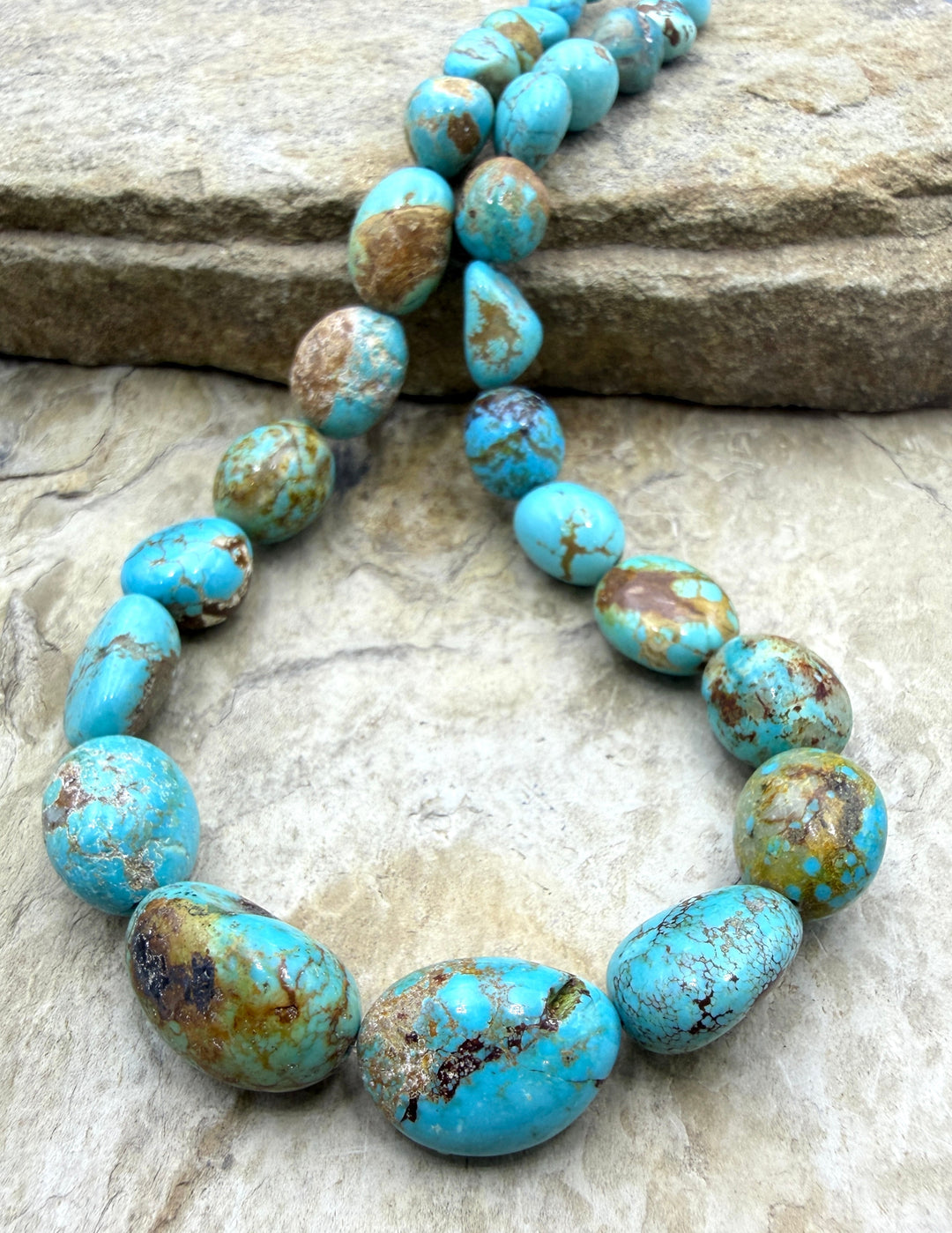 RARE Number 8 Turquoise (Nevada) Graduated Rounded Nugget