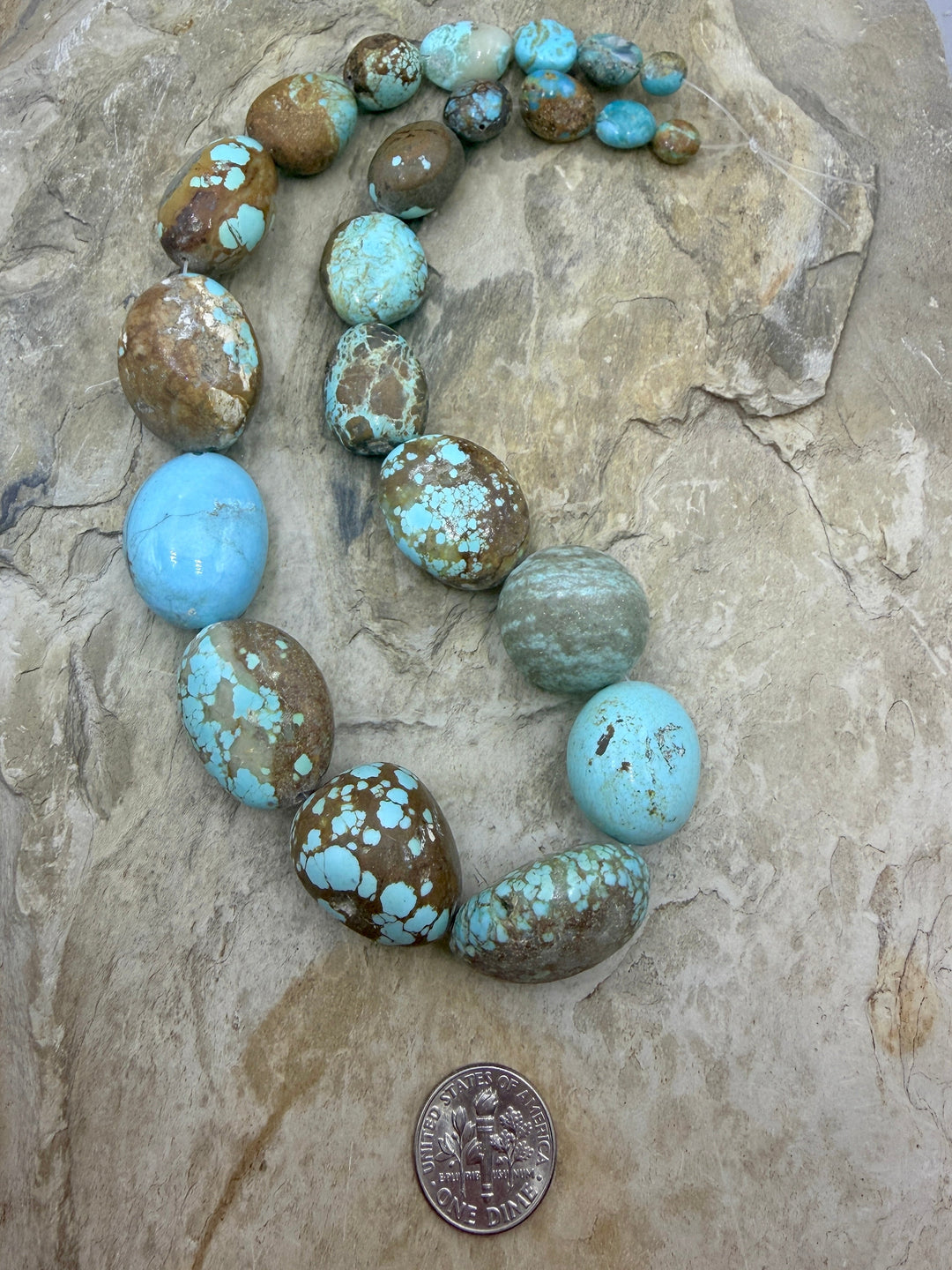 RARE Number 8 Turquoise (Nevada) Graduated Rounded Nugget