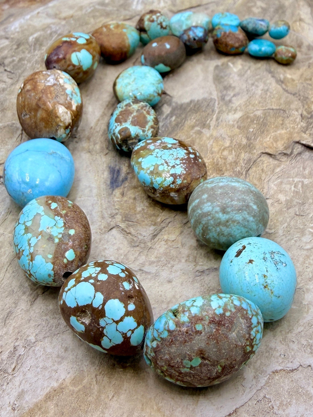 RARE Number 8 Turquoise (Nevada) Graduated Rounded Nugget