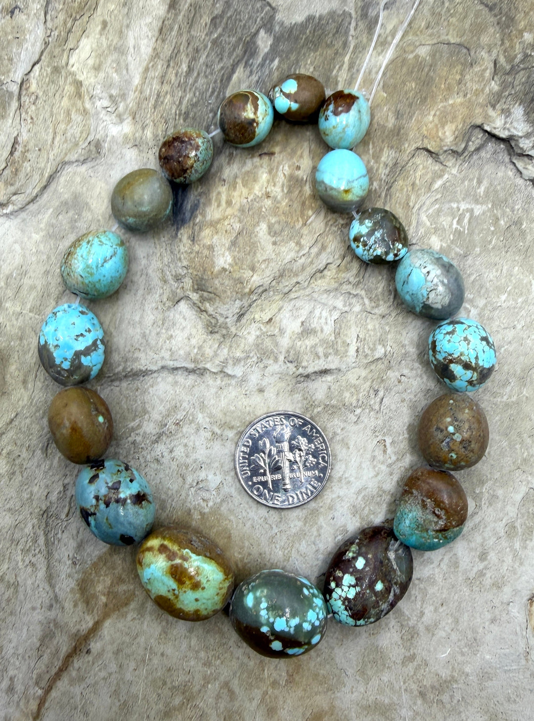 RARE Number 8 Turquoise (Nevada) Graduated Rounded Nugget