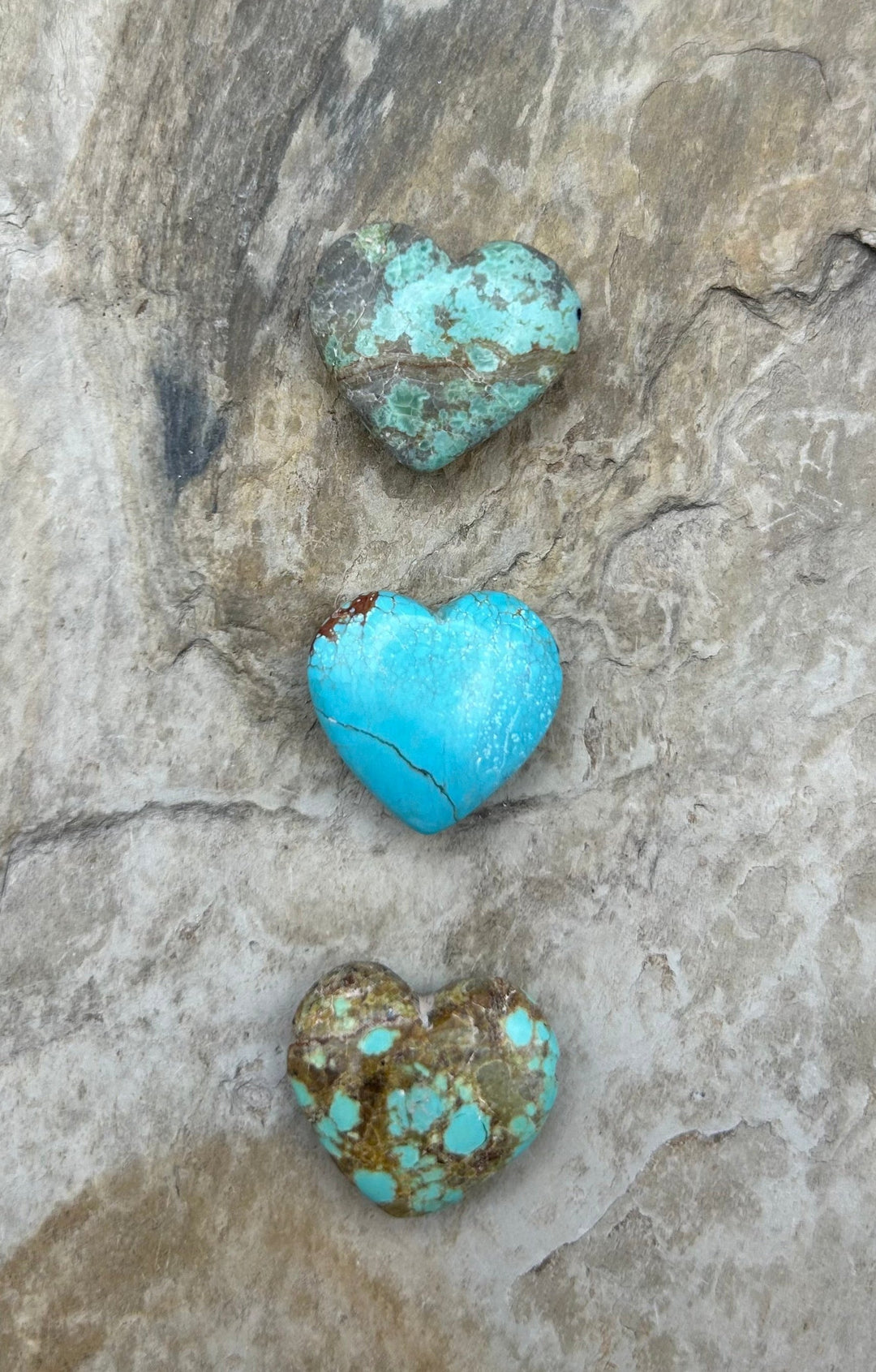 RARE Number 8 Turquoise (Nevada) Heart Shaped Focal Pendant