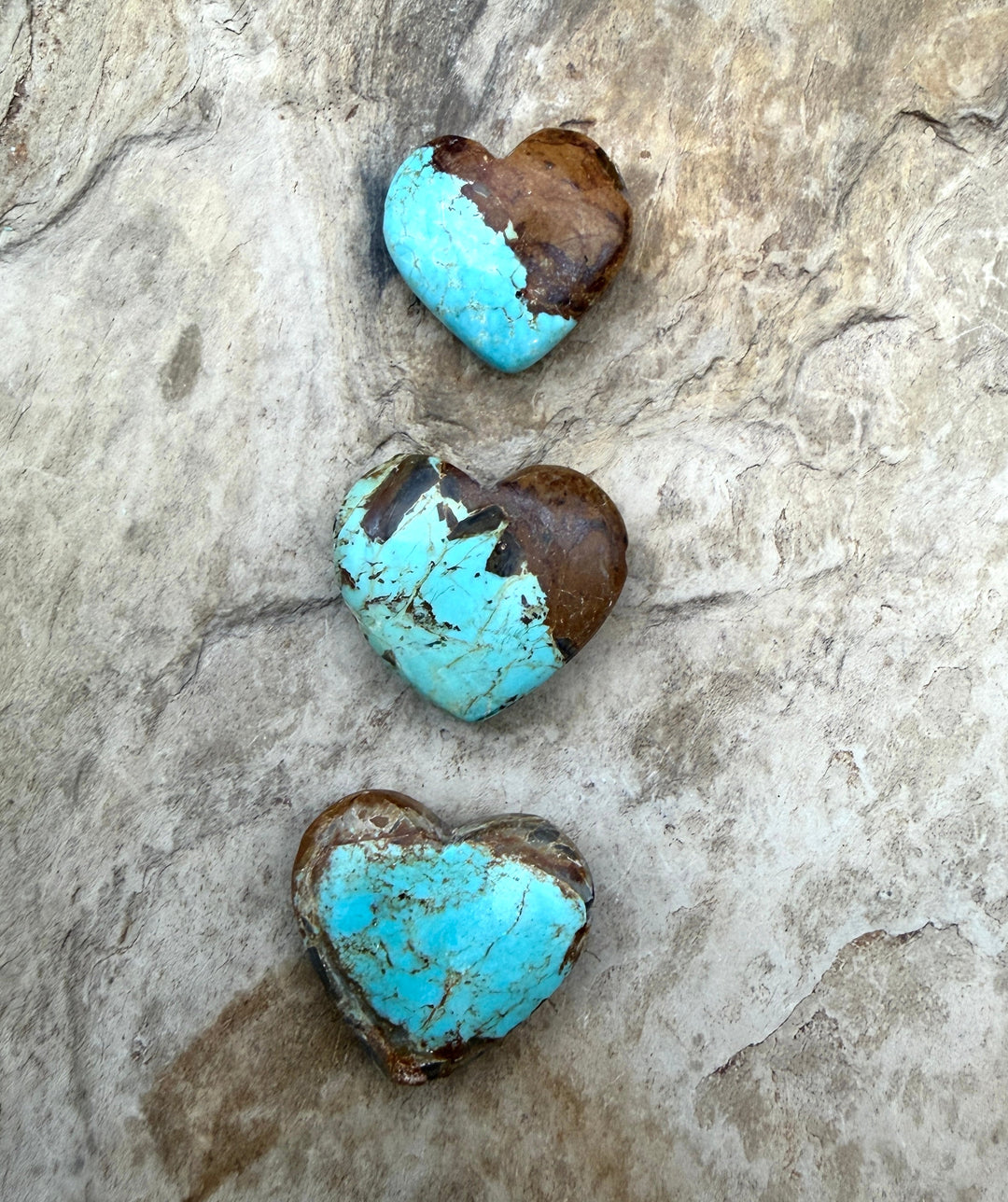 RARE Number 8 Turquoise (Nevada) Heart Shaped Focal Pendant