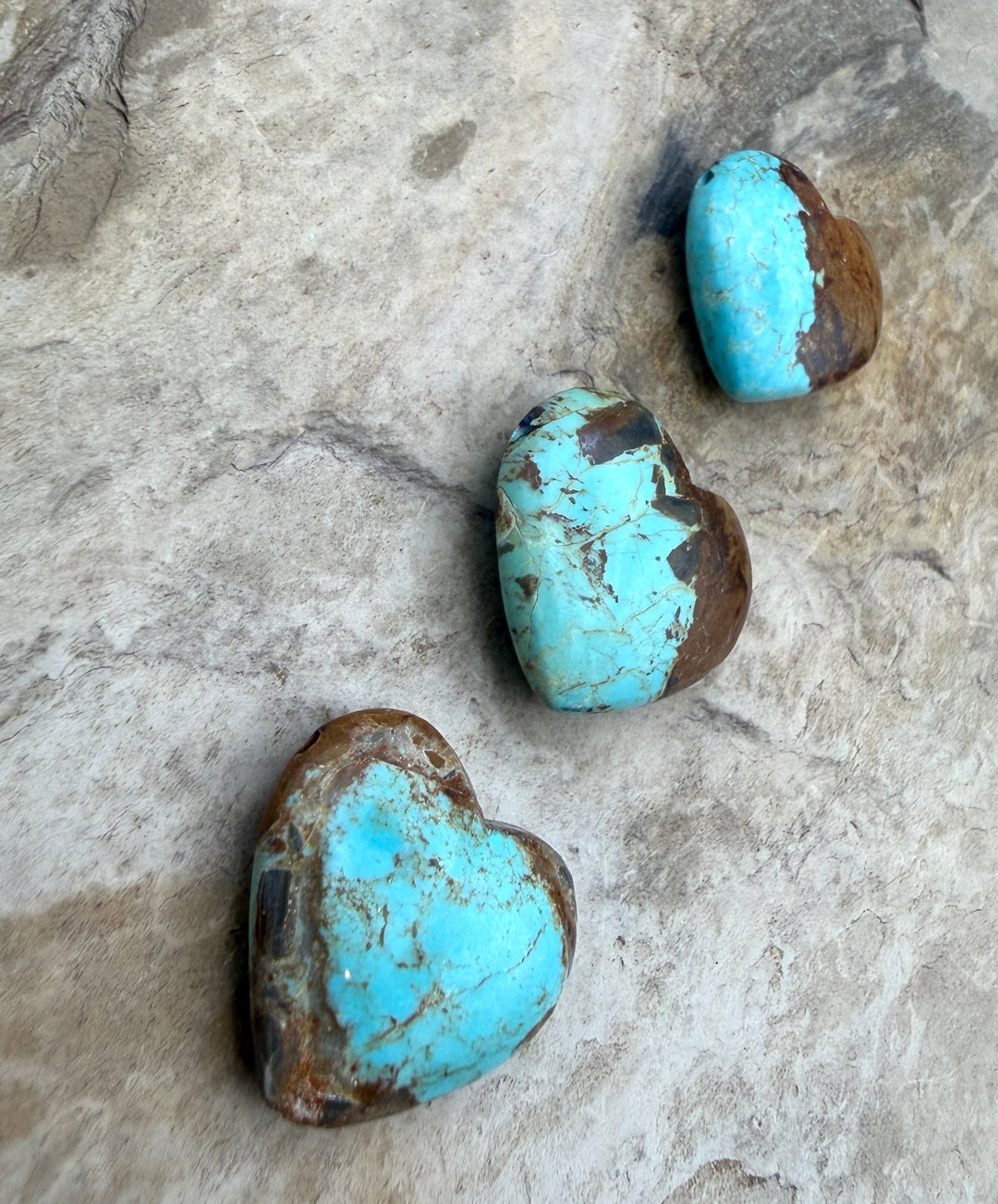 RARE Number 8 Turquoise (Nevada) Heart Shaped Focal Pendant