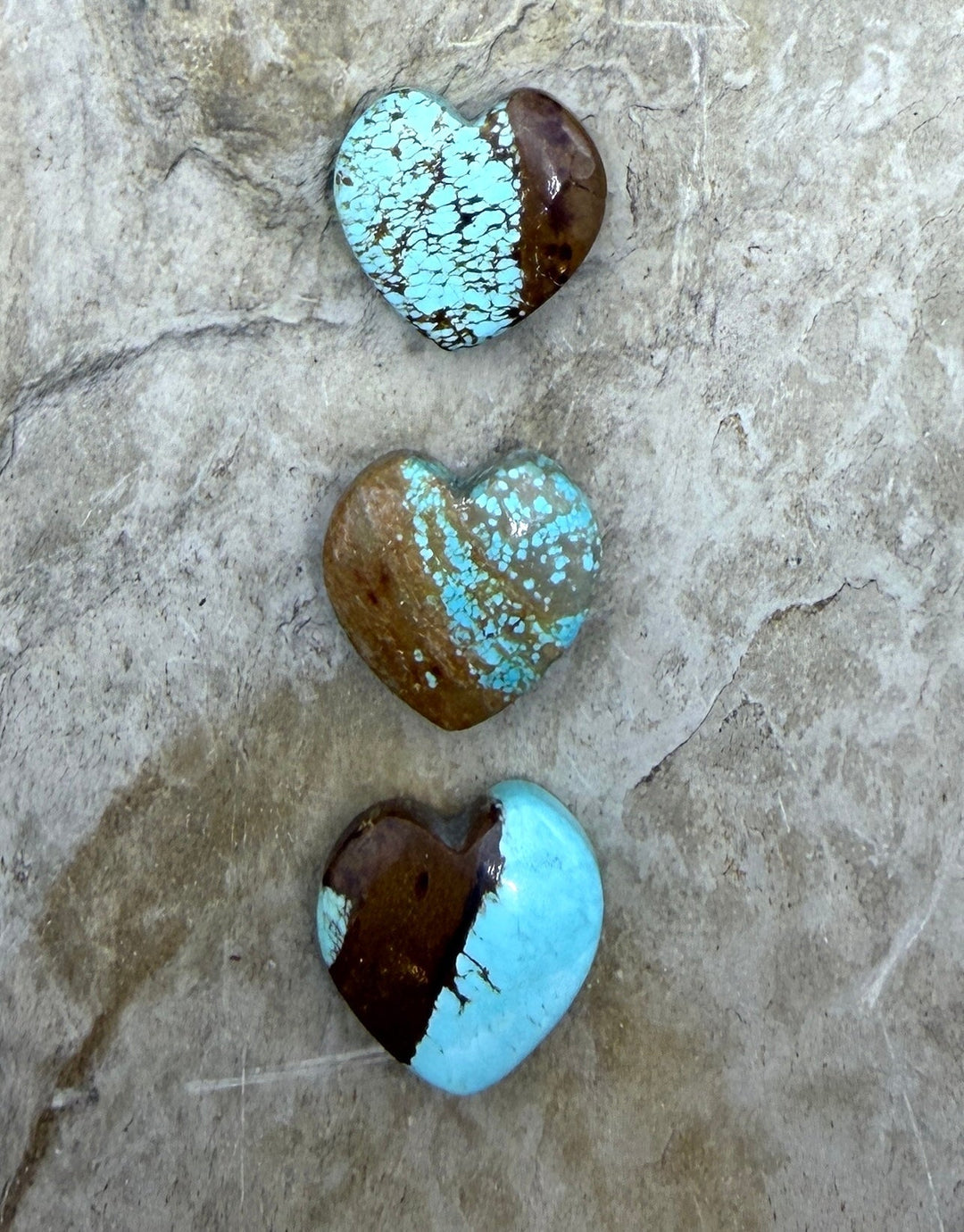 RARE Number 8 Turquoise (Nevada) Heart Shaped Focal Pendant