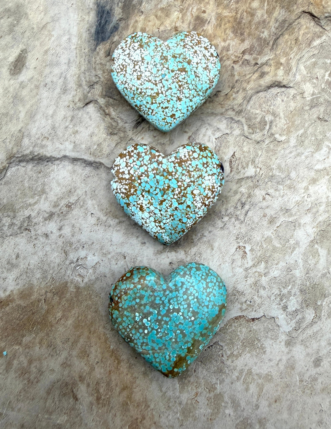RARE Number 8 Turquoise (Nevada) Heart Shaped Focal Pendant