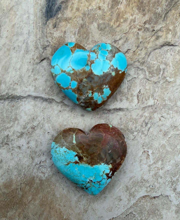 RARE Number 8 Turquoise (Nevada) Heart Shaped Focal Pendant