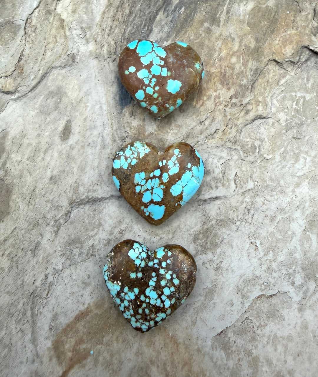 RARE Number 8 Turquoise (Nevada) Heart Shaped Focal Pendant