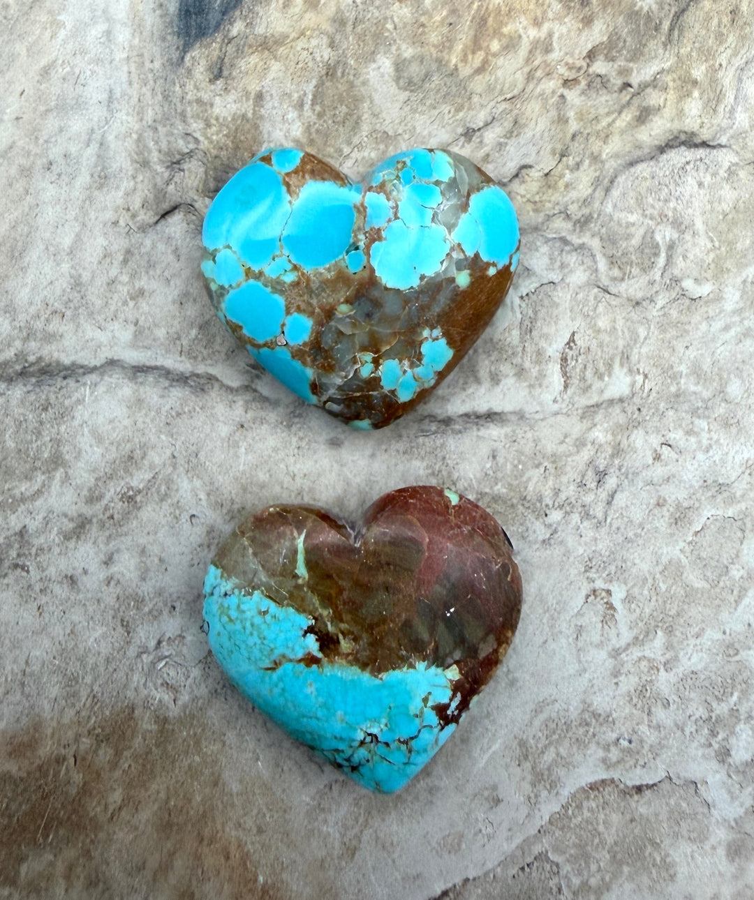 RARE Number 8 Turquoise (Nevada) Heart Shaped Focal Pendant