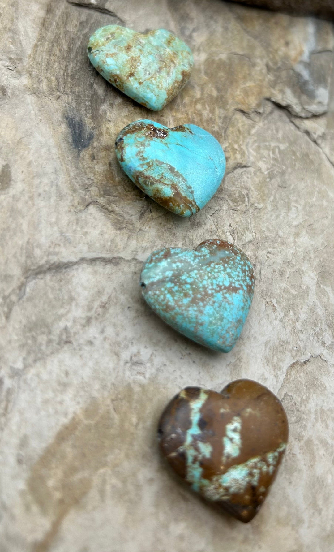 RARE Number 8 Turquoise (Nevada) Heart Shaped Focal Pendant