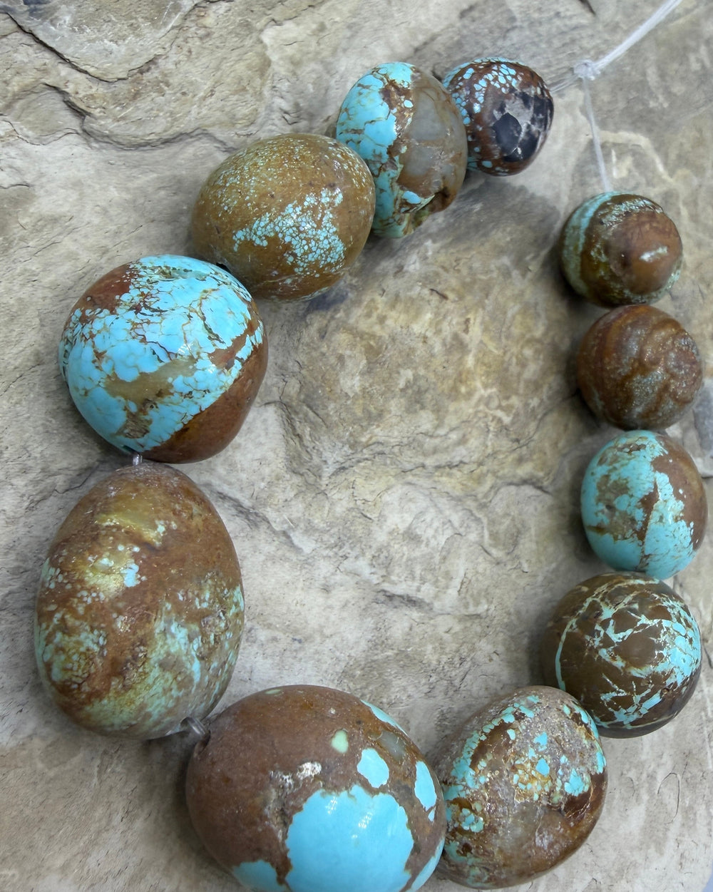 RARE Number 8 Turquoise (Nevada) HUGE Graduated (15-25mm)