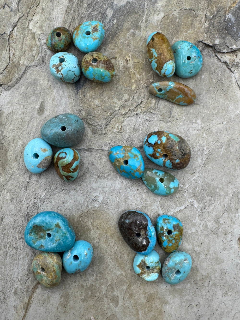 RARE Number 8 Turquoise (Nevada) Large Hole Bead Sets