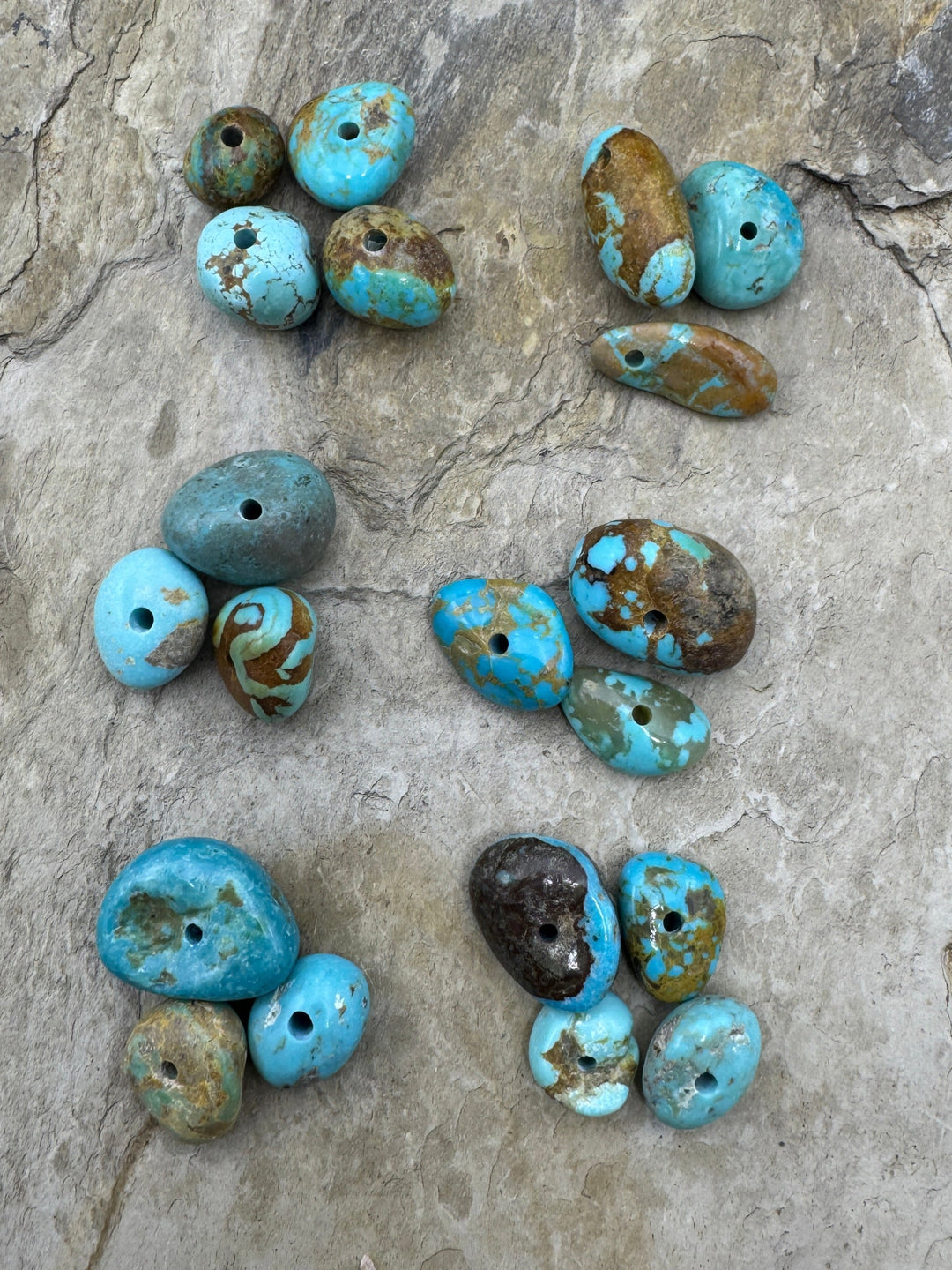 RARE Number 8 Turquoise (Nevada) Large Hole Bead Sets